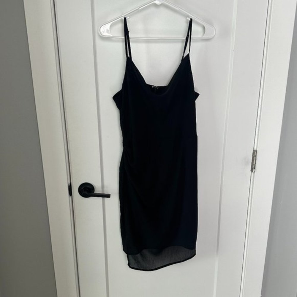Little Black Dress Cowl Neck Mini Size Large Bachelorette Dry Goods - Picture 3 of 6